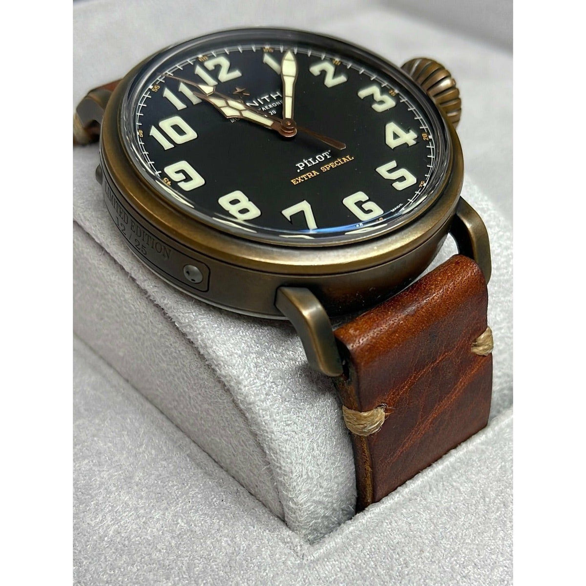 Zenith Men's Brigadier General James B. Thayer Nubuk Leather Watch 24.2434.679
