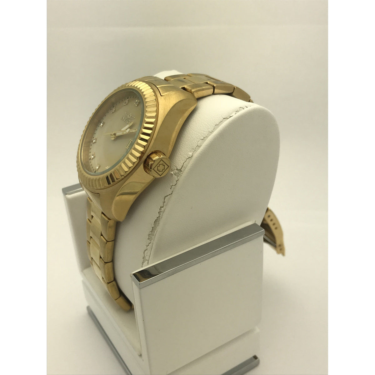 Invicta Ladies MOP Dial Gold Tone Stainless Steel Bracelet Watch 20352