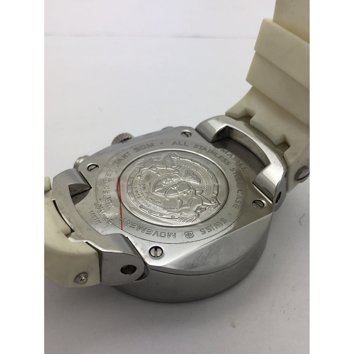 Joe Rodeo Men's Blue Mother of Pearl Dial White Rubber Band Watch JJM29