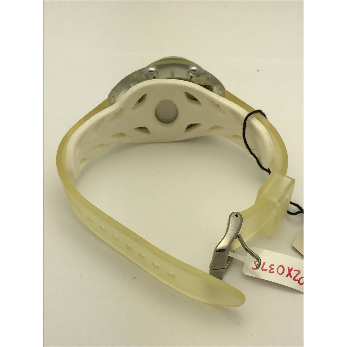 Pulsar Spoon Unisex Stainless Steel Yellow Silicone Band Digital Watch PZX 037S