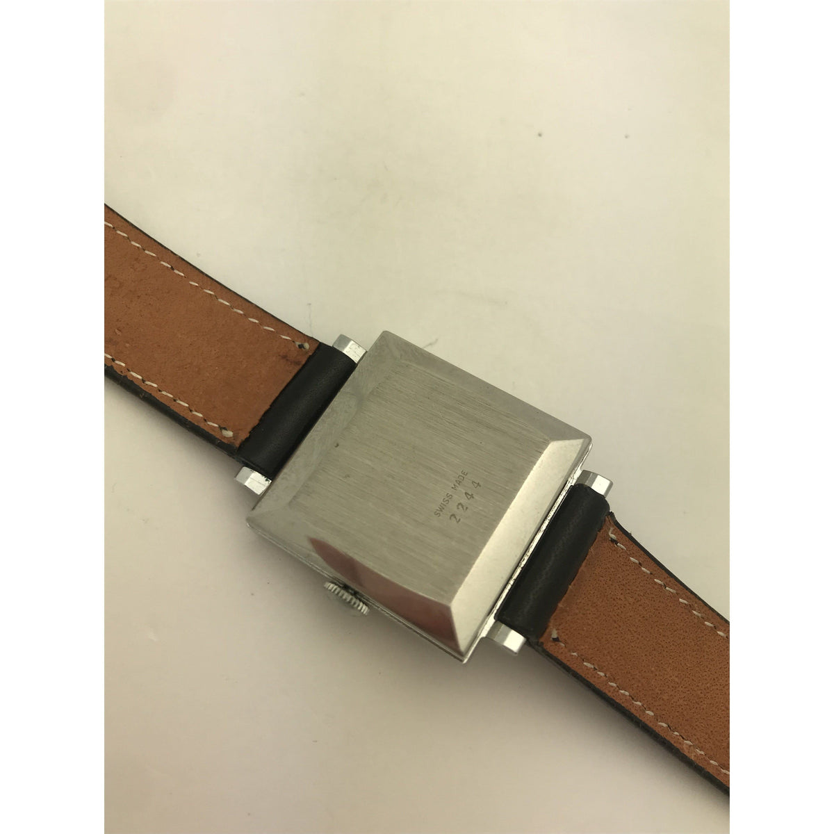 Raise Unisex 17 Jewels Antimagnetic Silver Dial Black Leather Band Watch 2244