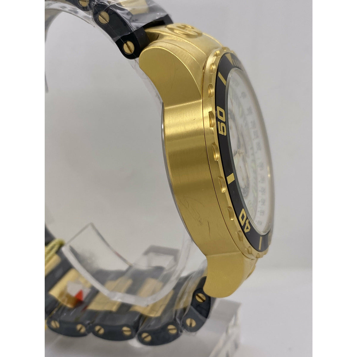 Invicta Men's Corduba Mother of Pearl Dial Black/Gold Rubber Strap Watch 4899