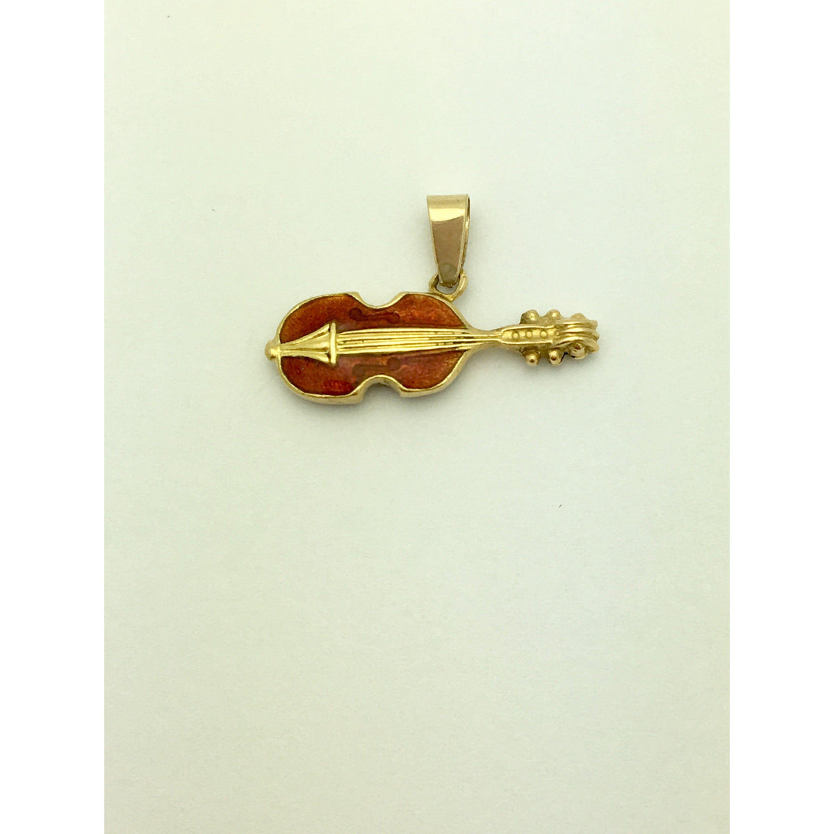 CHARJ005 14K Yellow Gold Violin Charm