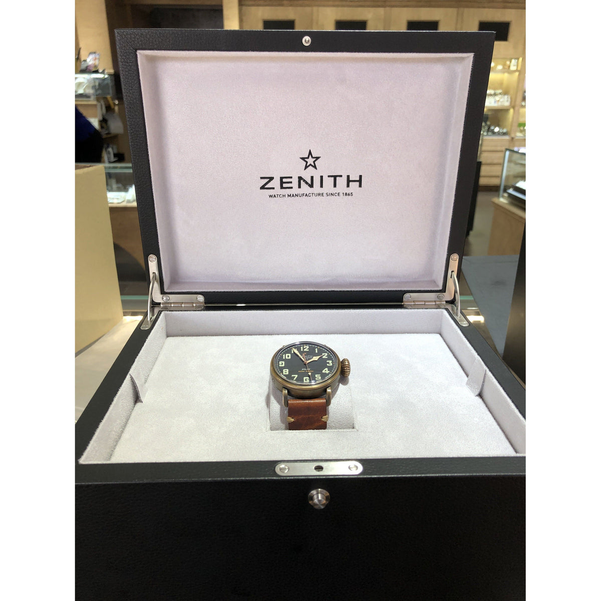 Zenith Men's Brigadier General James B. Thayer Nubuk Leather Watch 24.2434.679