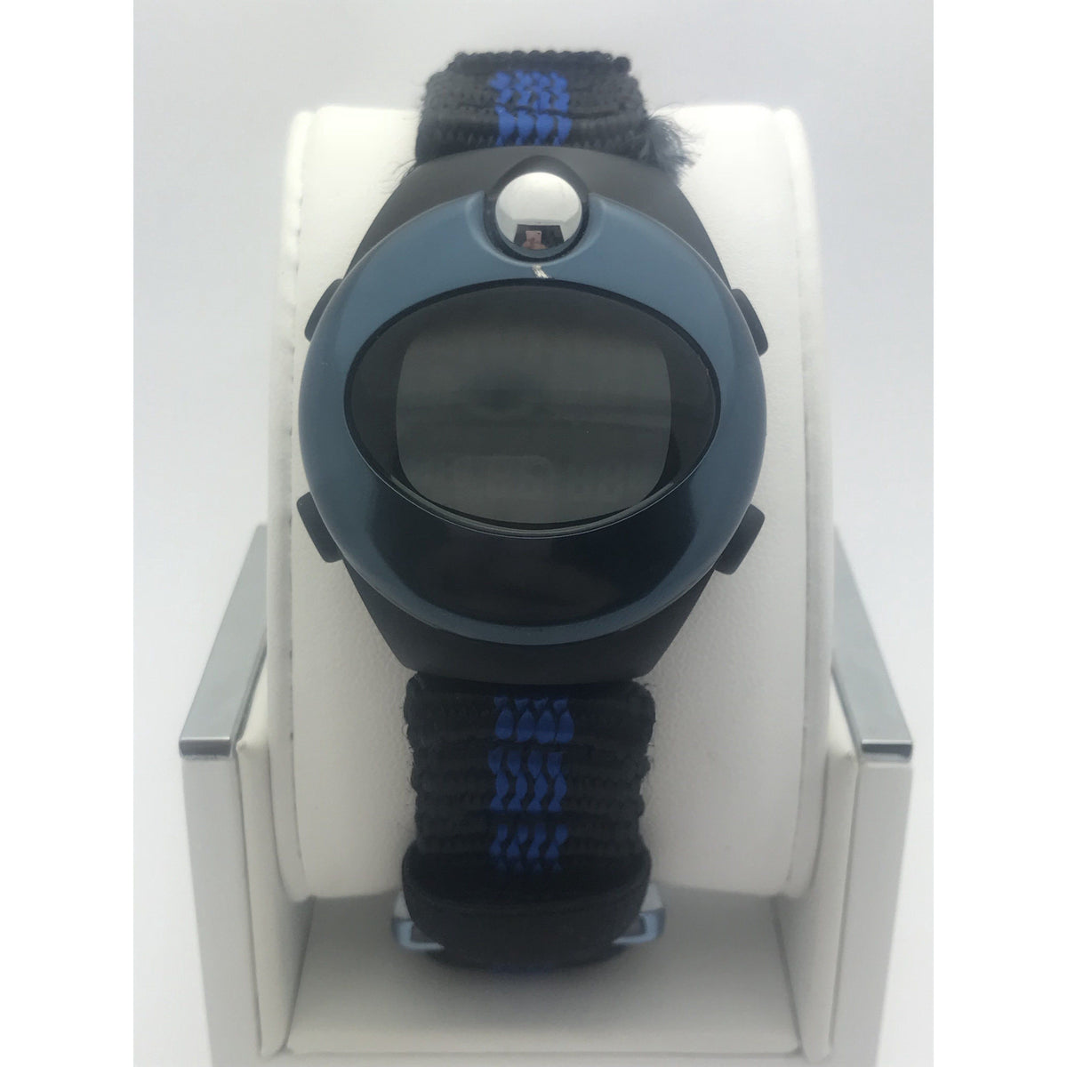 Pulsar Spoon Men's Black & Blue Fabric Velcro Strap Digital Watch PZX015S