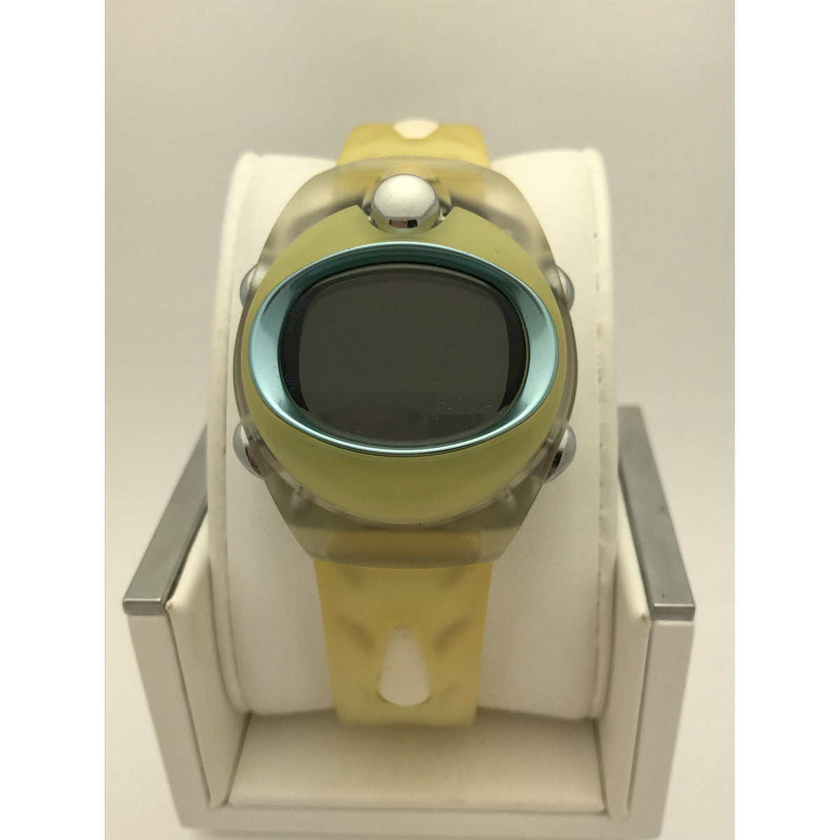 Pulsar Spoon Unisex Stainless Steel Yellow Silicone Band Digital Watch PZX 037S