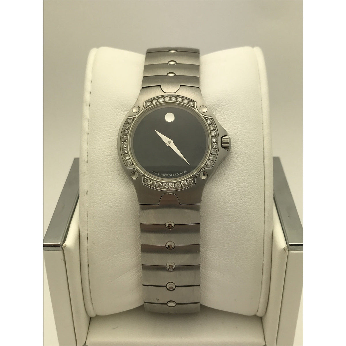 Movado Ladies SE Sports Edition Black Dial Stainless Steel Bracelet Watch 4252508