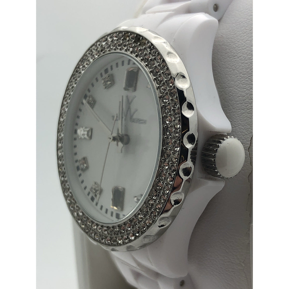 Toy Unisex White Dial White Plastic Bracelet Watch