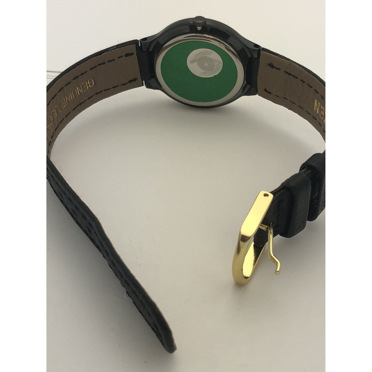 Citizen Men's Collectors Item Quartz Gold Tone Dial Black Band Watch 8103090