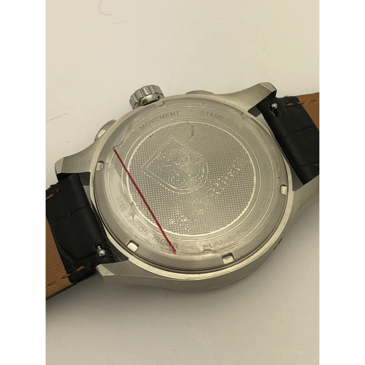 S. Coifman By Invicta Men's Silver Stainless Steel Case Black Band Watch SC0120