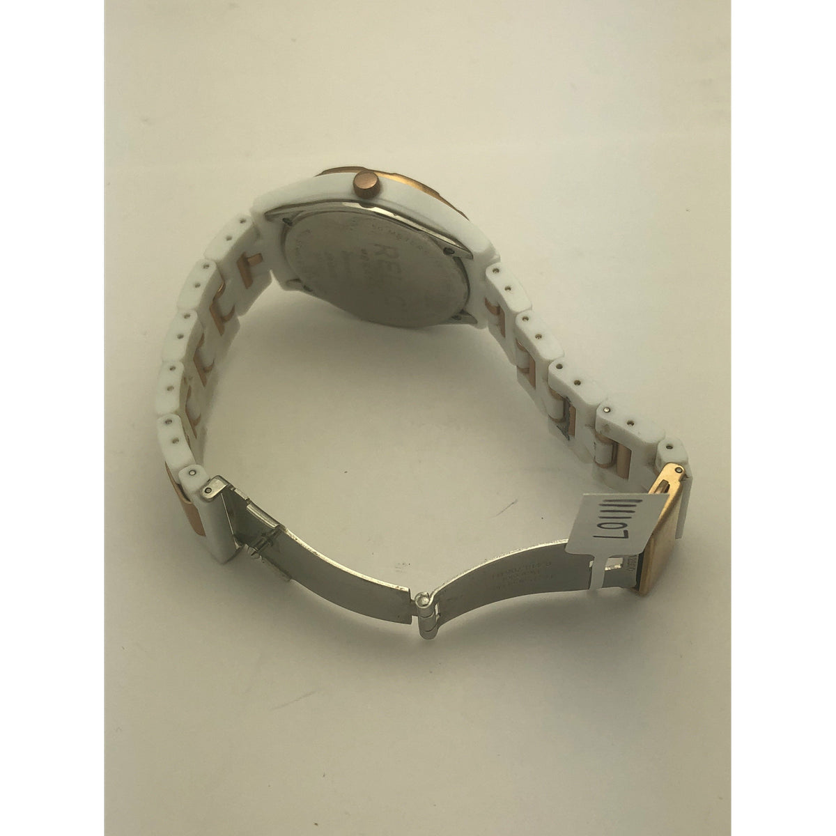 Relic White Dial Stainless Steel Case Resin Two Tone Band Watch 111107