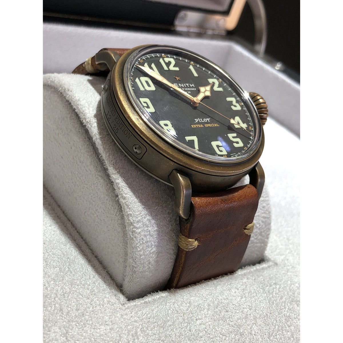 Zenith Men's Brigadier General James B. Thayer Nubuk Leather Watch 24.2434.679