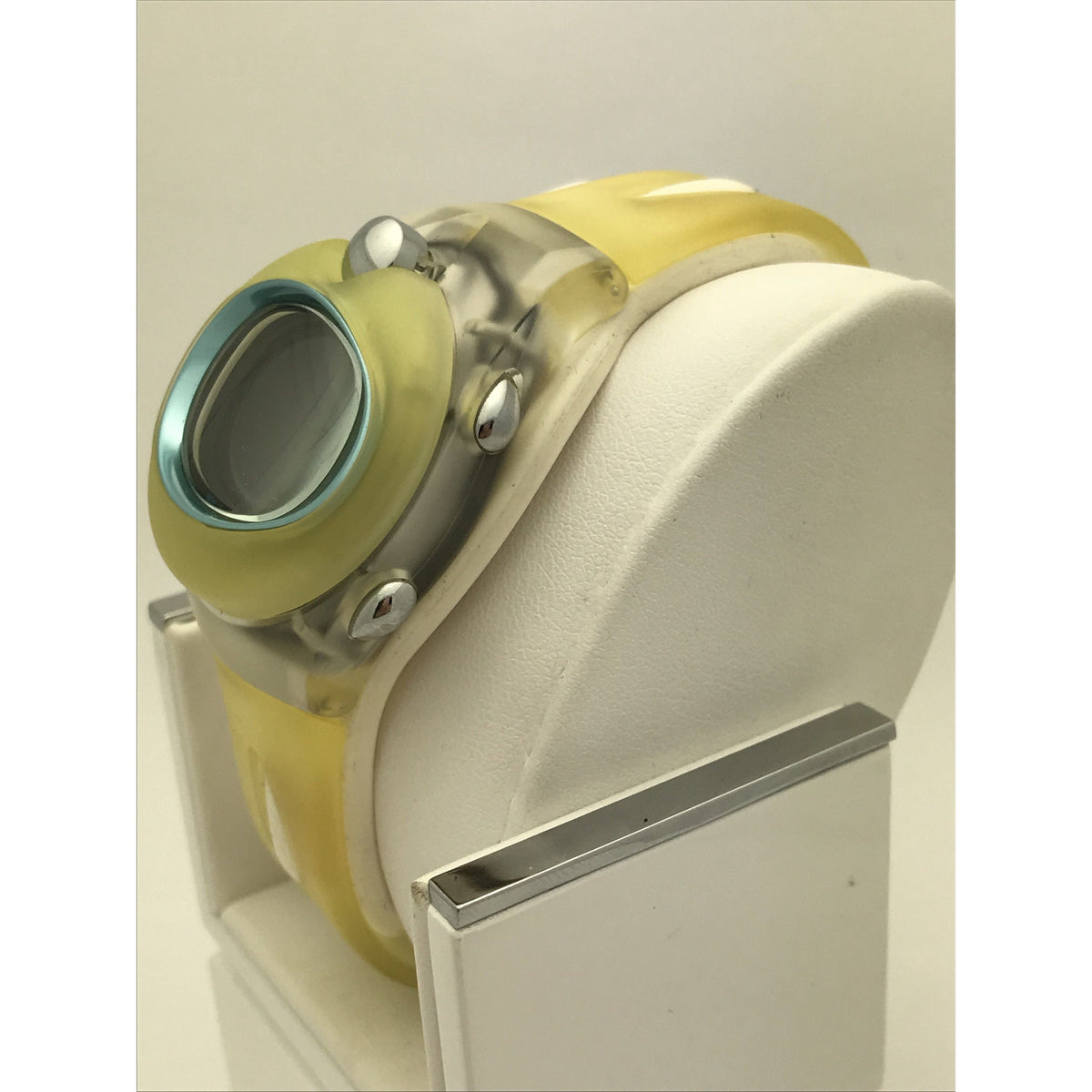 Pulsar Spoon Unisex Stainless Steel Yellow Silicone Band Digital Watch PZX 037S