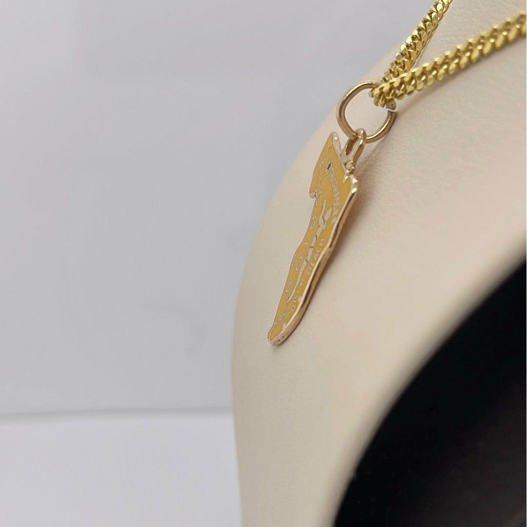 14K Yellow Gold Florida State Charm Pendant P059