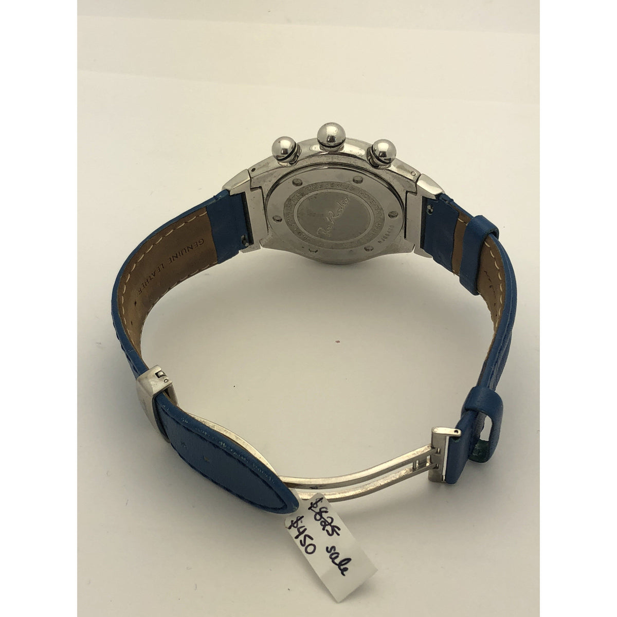 Joe Rodeo Men's Stainless Steel Leather Blue Band Watch RJ00470