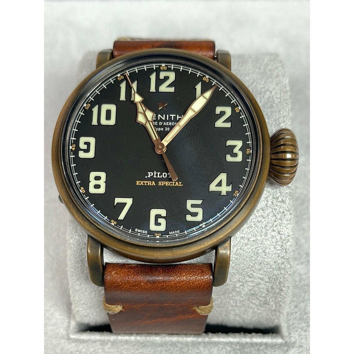 Zenith Men's Brigadier General James B. Thayer Nubuk Leather Watch 24.2434.679