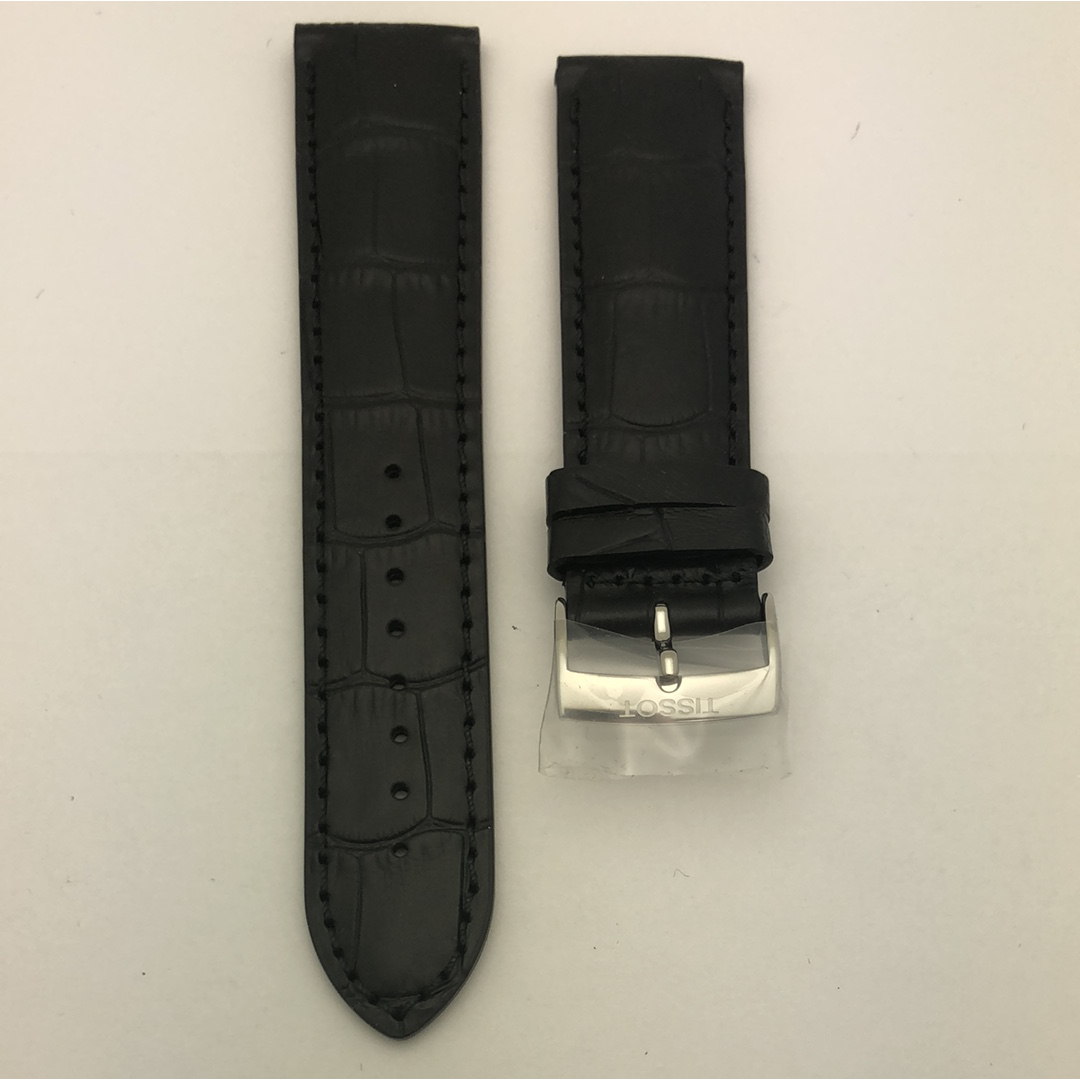 STPBL22MM001 Tissot Black Genuine Leather Strap OEM With Stainless Steel Buckle T00041653