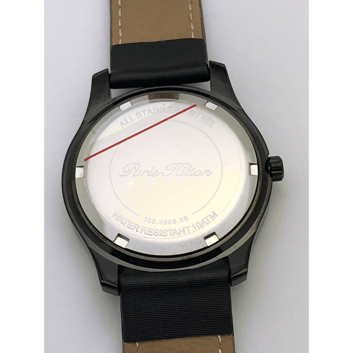 Paris Hilton Ladies Black Dial Stainless Steel Case Black Band Watch 138.4696.60