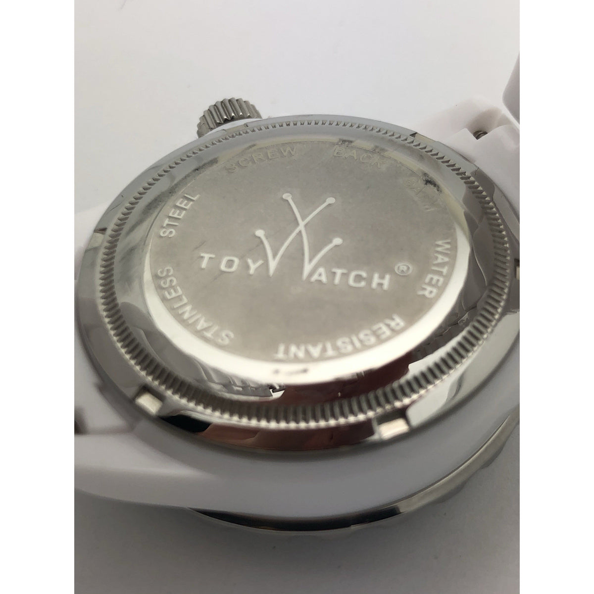 Toy Unisex White Dial White Plastic Bracelet Watch