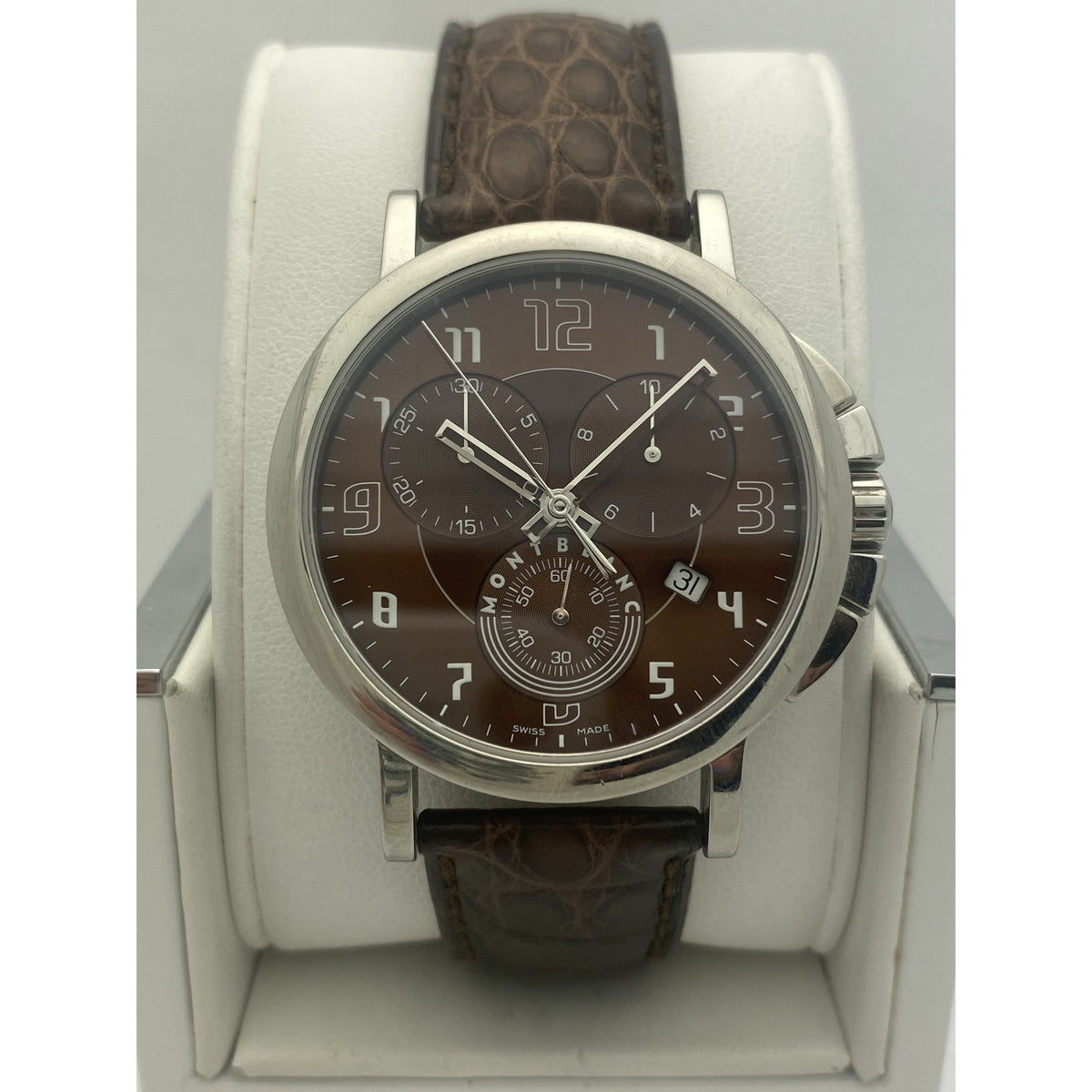 Montblanc Men's Summit XL Brown Dial Brown Leather Strap Watch 7080