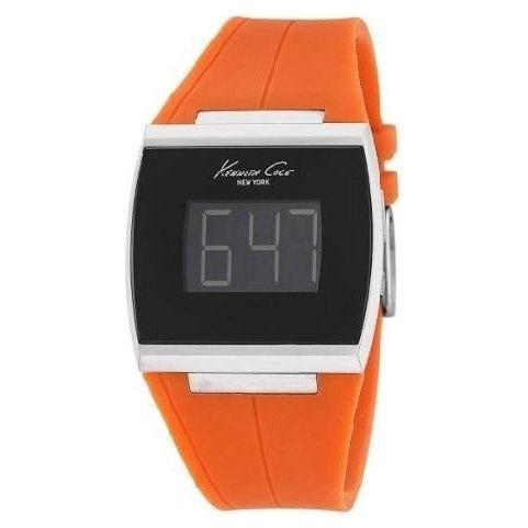 Kenneth Cole New York Men's Orange Rubber Band Digital Watch KC1663