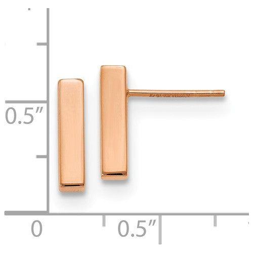 EARBBQGLE1488 Leslie's 14K Rose Gold Polished Post Earrings