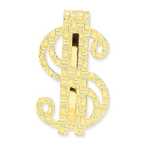14k Polished Dollar Sign Money Clip