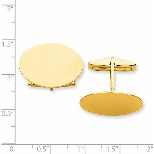 CLQGMC249 14K Oval Cuff Links
