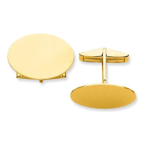 CLQGMC249 14K Oval Cuff Links
