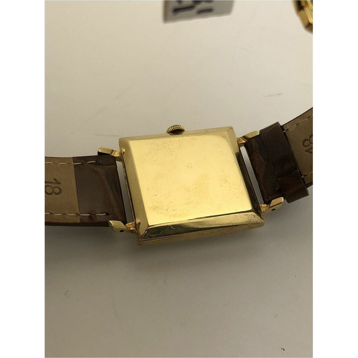 Girard Perregaux Men's 18K Gold Case Silver Dial Leather Band Watch 1308