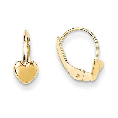 EARDDQGSE2244  14k Madi K Heart Leverback Earrings