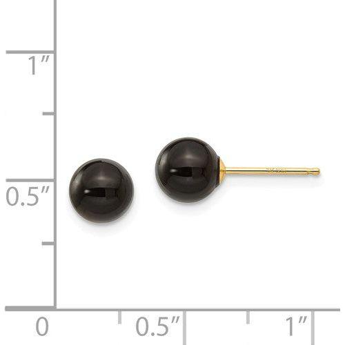 EARBBQGSE369 14k Madi K Onyx Bead Earrings
