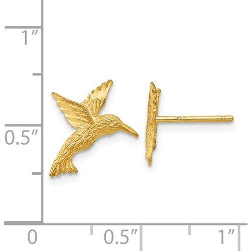 EARBBQGTC626 14K Hummingbird Earrings