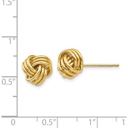 EARBBQGTF411 14k Polished Triple Knot Post Earrings