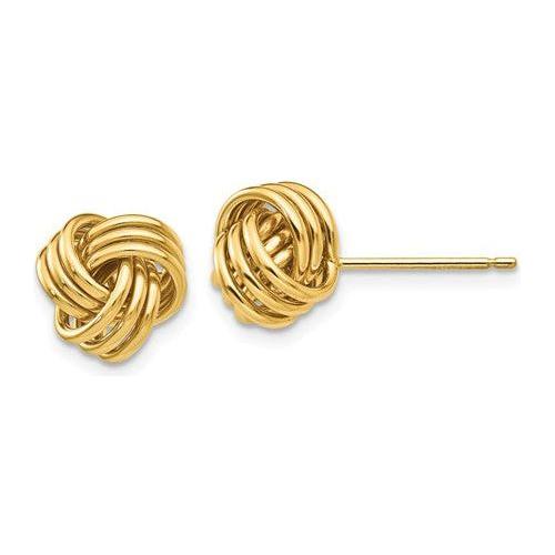 EARBBQGTF411 14k Polished Triple Knot Post Earrings