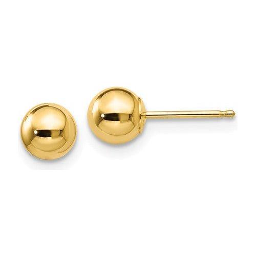 EARBBQGX5MMG 14k Polished 5mm Ball Post Earrings