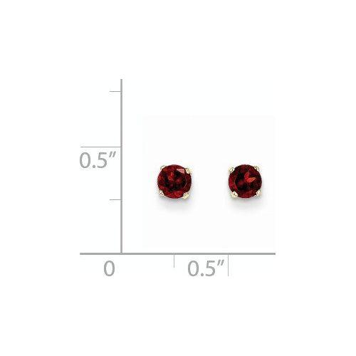 EARBBQGXBE49 14k 4mm Round January/Garnet Post Earrings