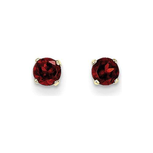 EARBBQGXBE49 14k 4mm Round January/Garnet Post Earrings
