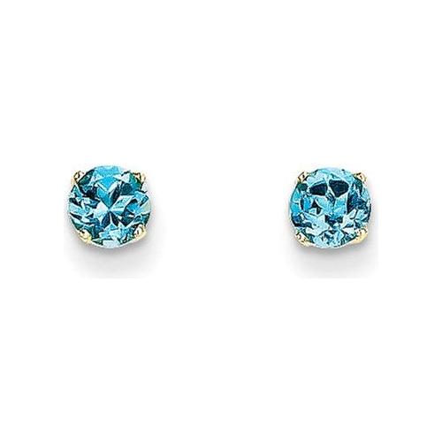 EARBBQGXBE60 14k 4mm December/Blue Topaz Post Earrings