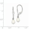 EARDDQGXF215 14K White Gold (5-6mm) FW Cultured Pearl Leverback Earrings