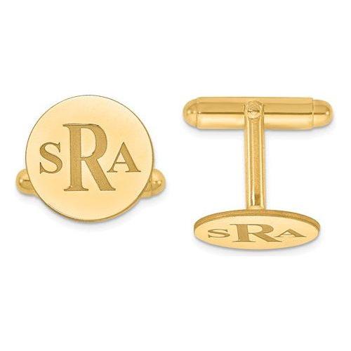 14K Gold Monogrammed Cufflinks