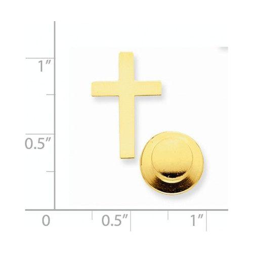 TTQGXR462 14k Polished Cross Tie Tac