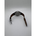 Heuer Men’s Carrera Silver Dial Brown Leather & Stainless Steel Strap Vintage Watch 2447T