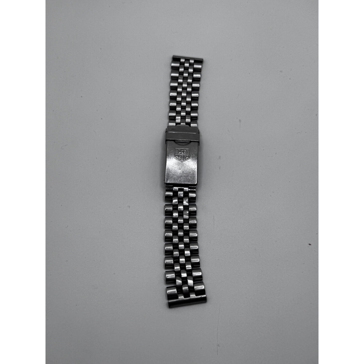 Heuer Men’s Carrera Silver Dial Brown Leather & Stainless Steel Strap Vintage Watch 2447T