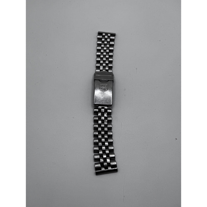 Heuer Men’s Carrera Silver Dial Brown Leather & Stainless Steel Strap Vintage Watch 2447T