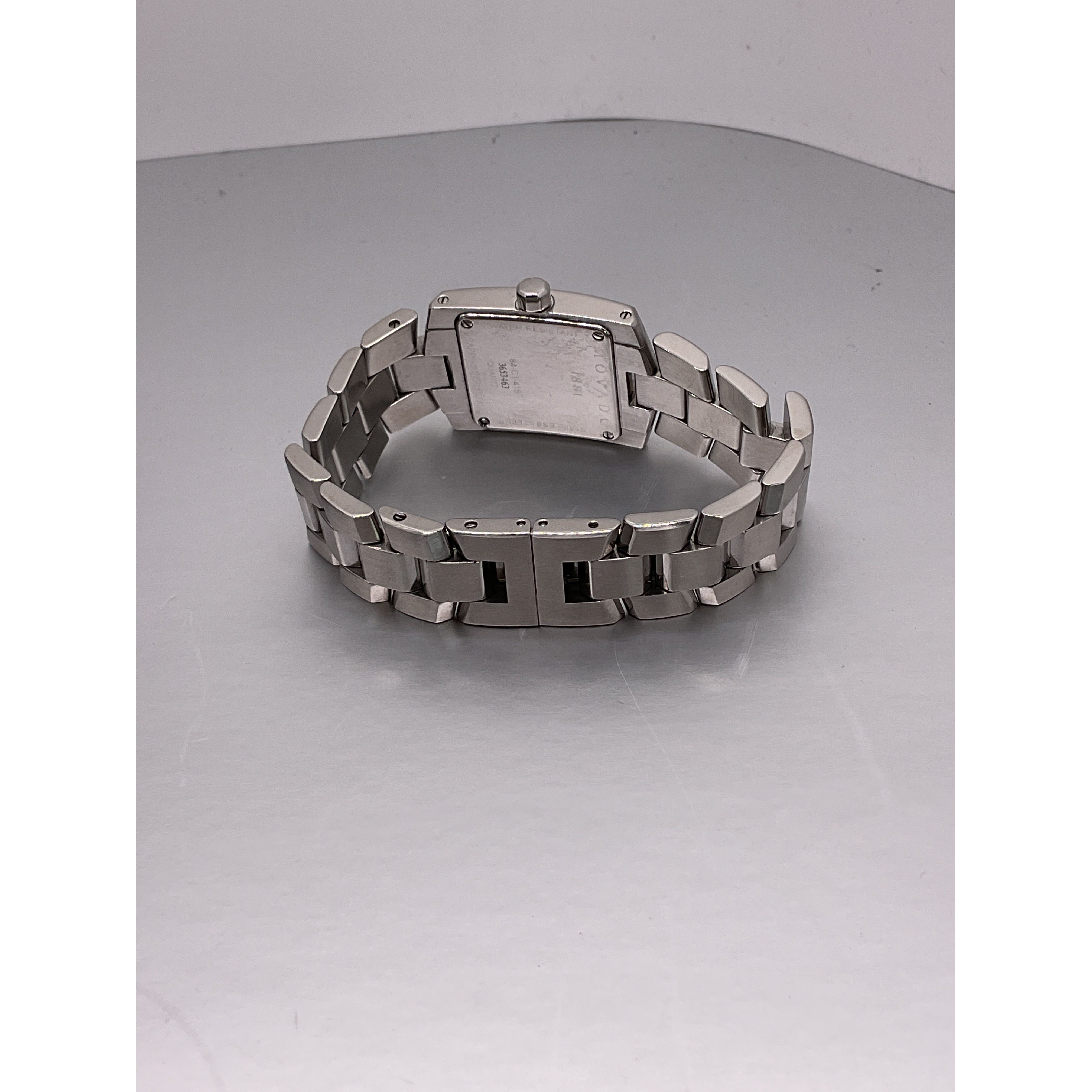 Movado Ladies Eliro Museum Black Dial Stainless Steel Bracelet