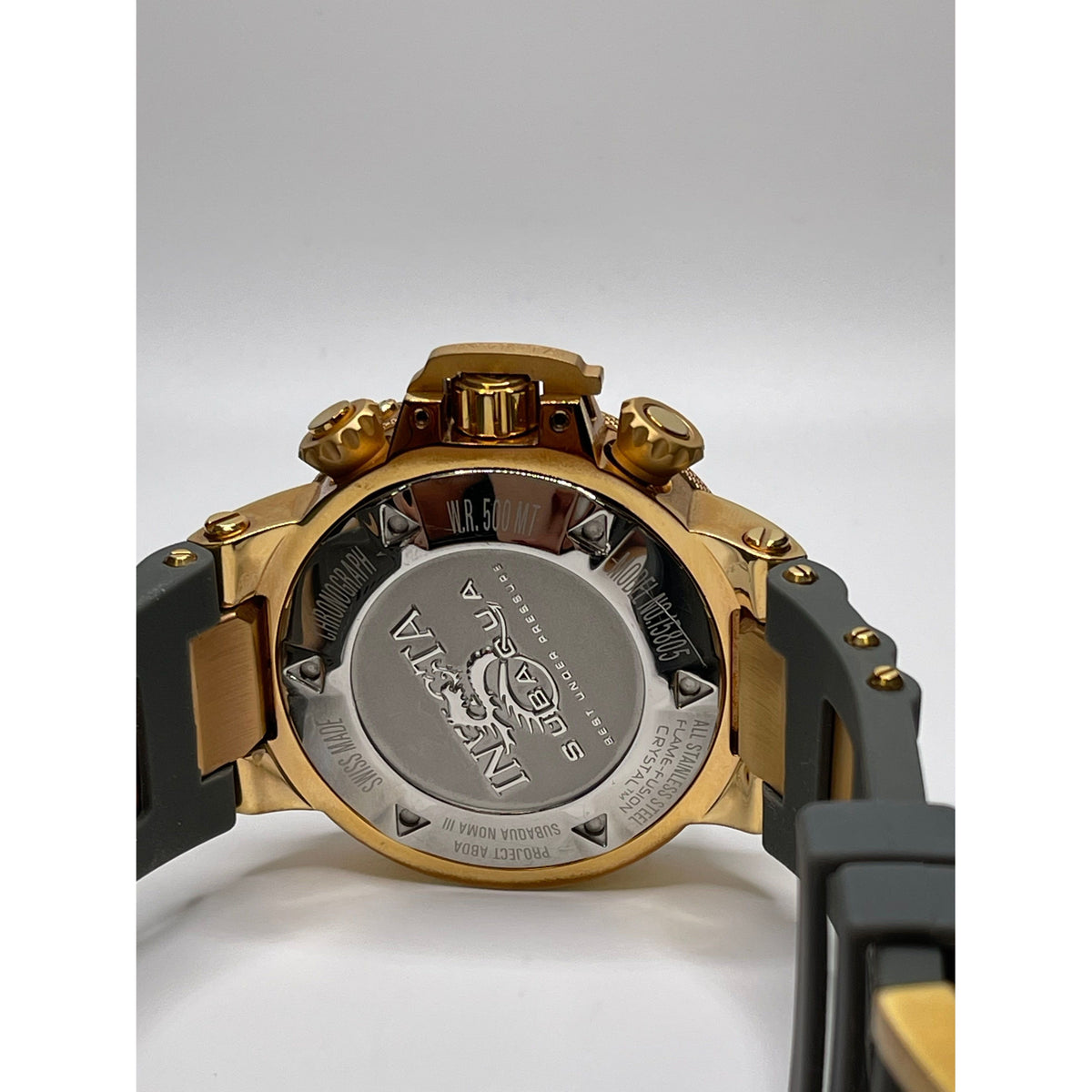Invicta SubAqua Men's Dark Gray Dial Gray Rubber Strap Quartz Watch 15805