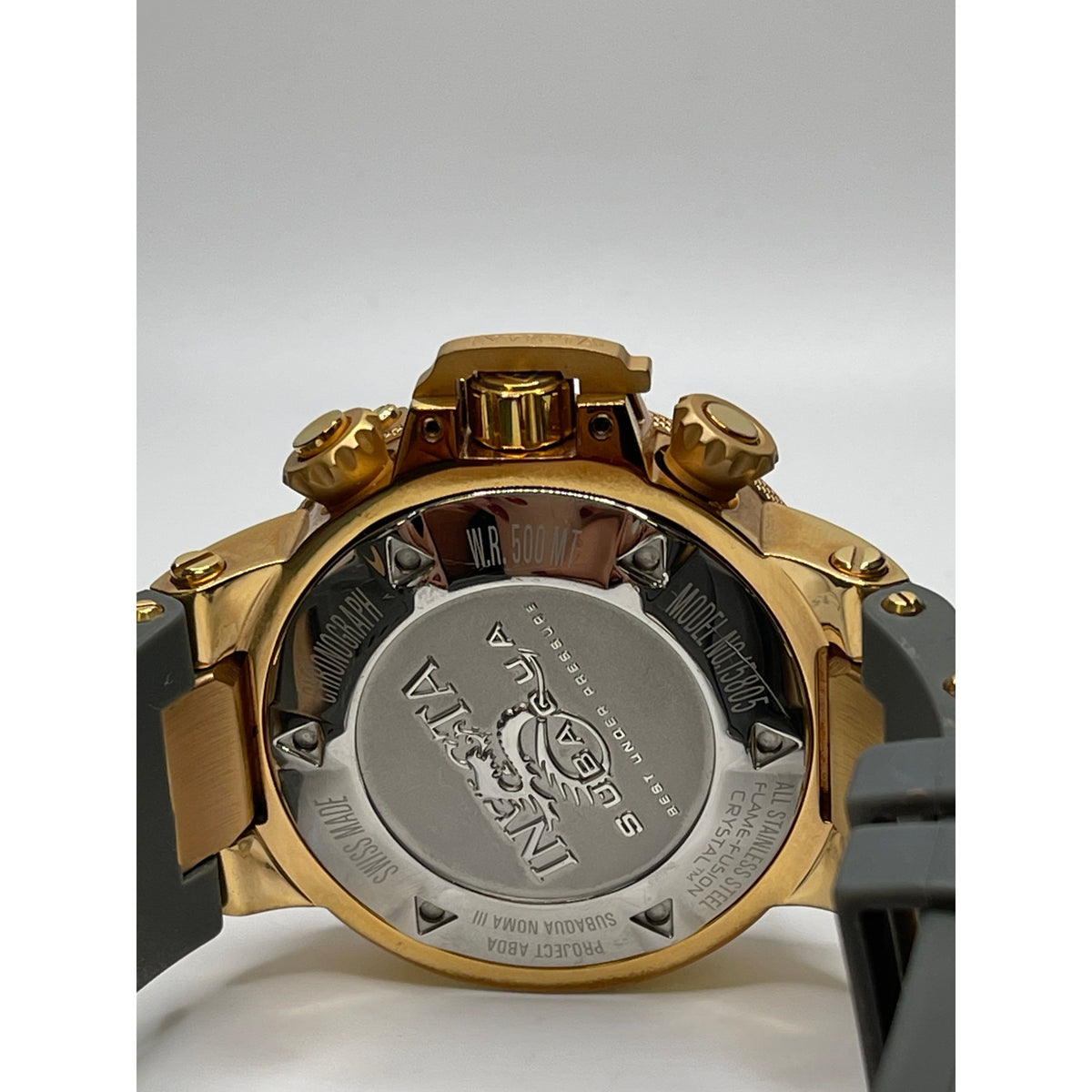 Invicta SubAqua Men's Dark Gray Dial Gray Rubber Strap Quartz Watch 15805