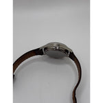 Heuer Men’s Carrera Silver Dial Brown Leather & Stainless Steel Strap Vintage Watch 2447T
