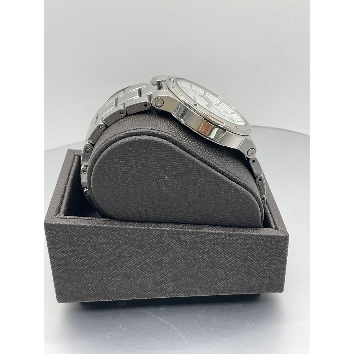 Seiko Men's White Dial Perpetual Calendar 100M Stainless Steel Band Watch 840066
